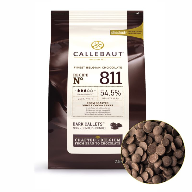 Шоколад темный Каллеты Callebaut 2,5кг 811-RT-U71