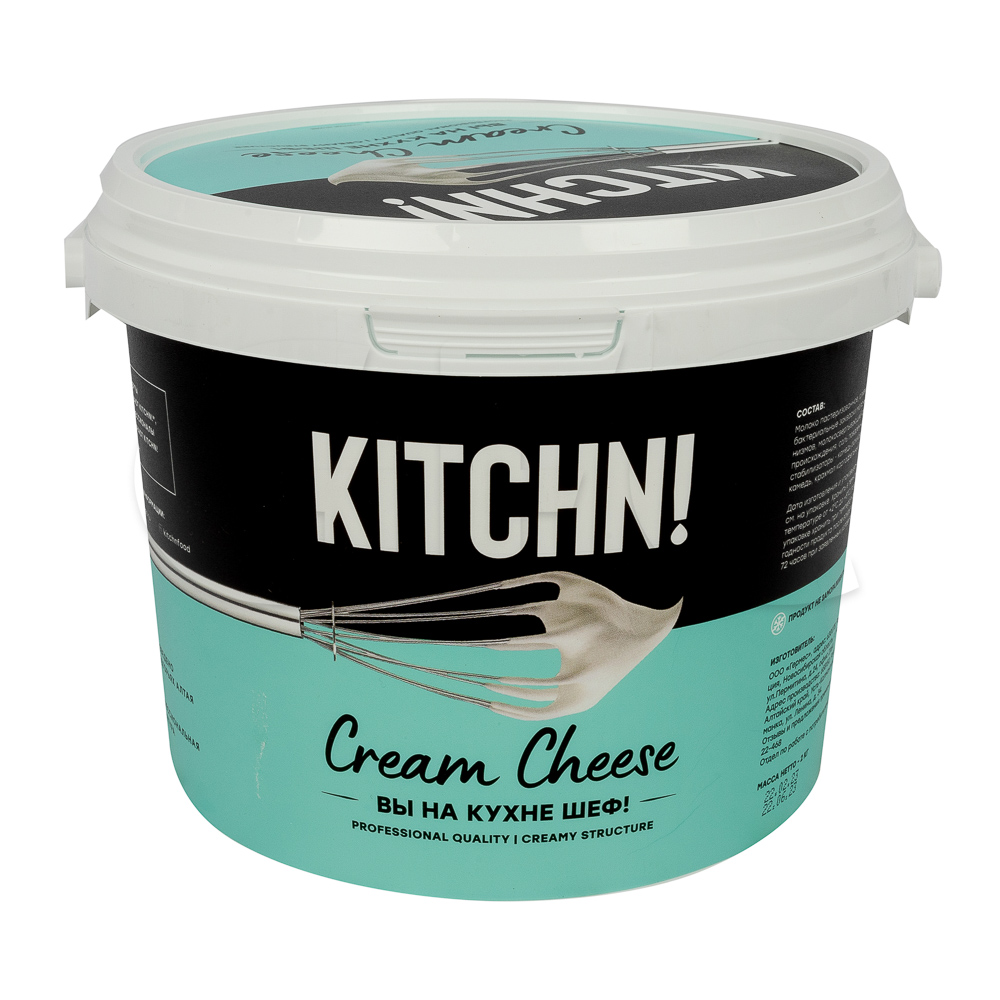 Сыр творожный "KITCHN!", м.д.ж. 65% 2,2 кг /шт/