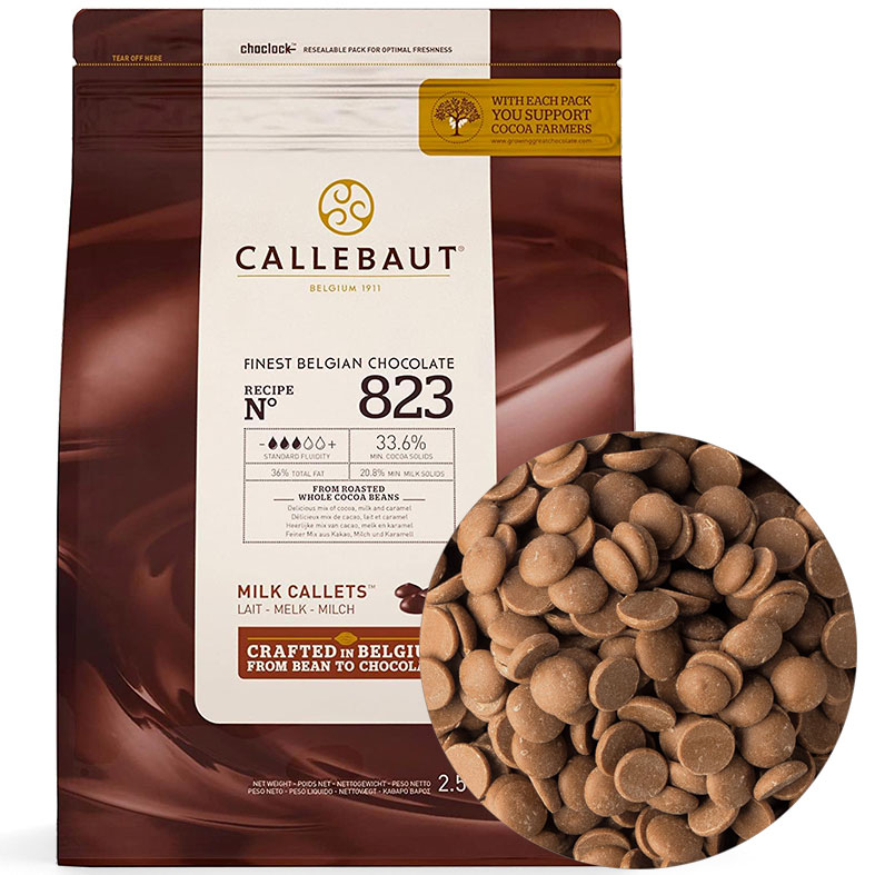 Шоколад молочный Каллеты Callebaut 33,6% 2,5кг 823-RT-U71