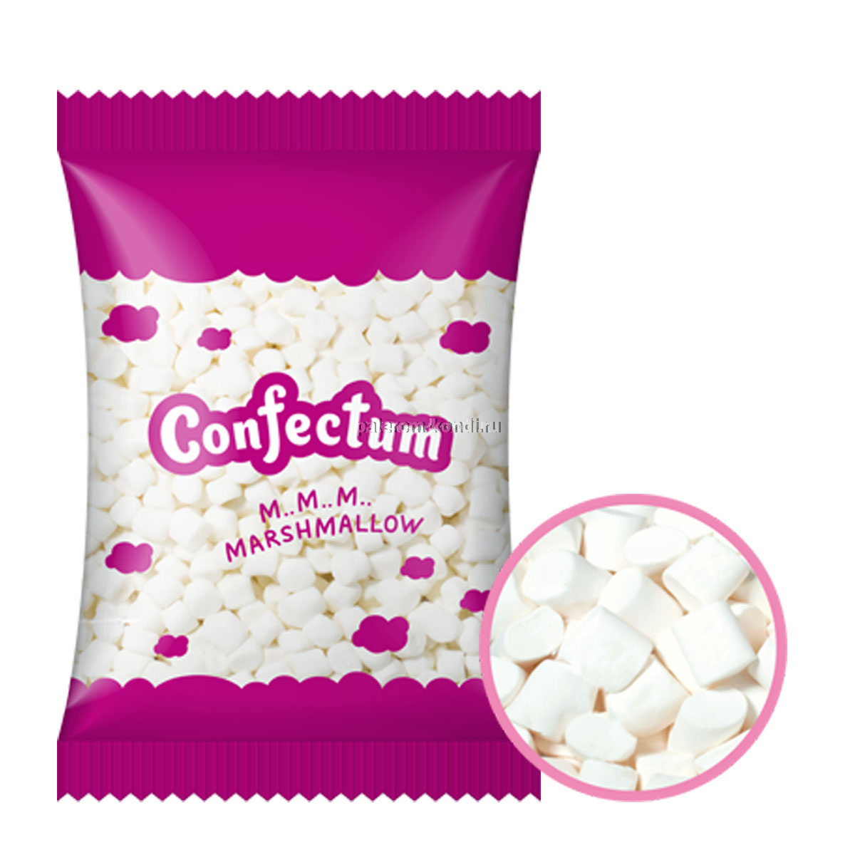 Зефир жевательный "Confectum MINI" с ароматом пломбира 600гр.