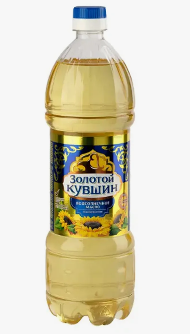 Масло подсолнечное рафинированное дез. 1л Золотой кувшин (15шт/уп)