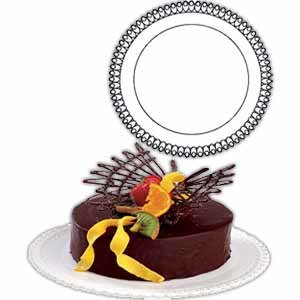 Поднос пластиковый круглый 26 см арт.36226