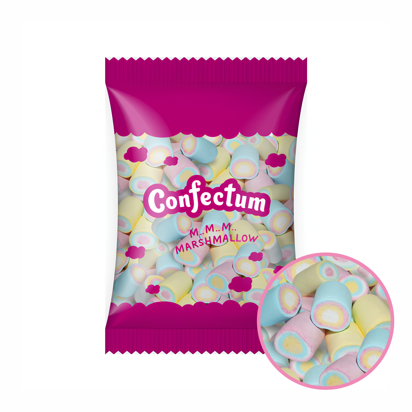 Зефир жевательный "Confectum Rainbow" с ароматом "Тутти Фрутти" 600гр.