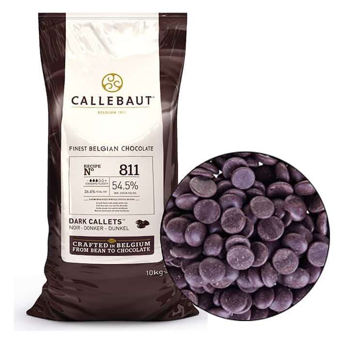 Шоколад темный Каллеты Callebaut 10кг/шт 811 NV-595