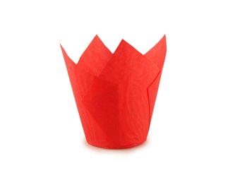 Форма бумаж.ТЮЛЬПАН 150/50 красная (короб 3200 шт.)  200 шт/туба 60035