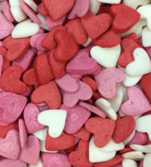 Посыпки Сердечки красно-бело-розовые 0,75кг tp16014