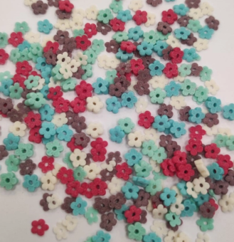 Посыпки МИКС 807 Цветок с вырезом (5 цветов) 3-5мм 