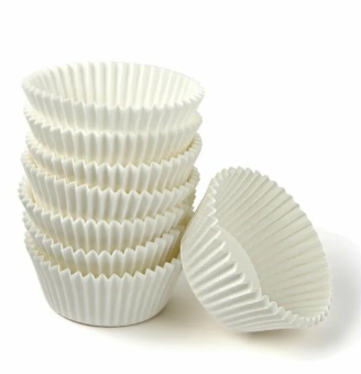 Капсула бумажная круглая 40х28 мм белая (короб 750 шт.) 90006