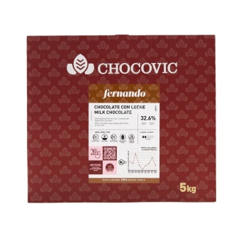 Шоколадная масса молочная легкоплавкие диски Chocovic Fernando CHM-T19CHVC-94B 5кг/шт.