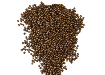 Драже зерновое взорванные зерна риса в цветной кондитерской глазури "Бронза" 6-8мм 6х1,5кг №211