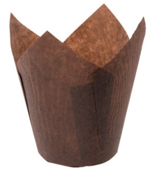 Форма бумаж.Маффин ТЮЛЬПАН корич.d50x80мм 41430