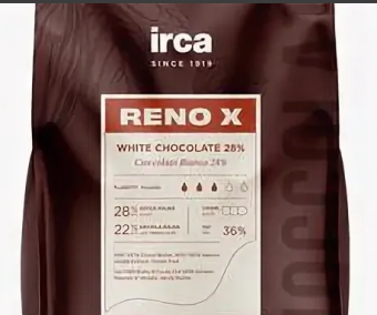 Шоколад белый в дисках 28% "RENO X CIOCCOLATO BIANCO" 10 кг, IRCA