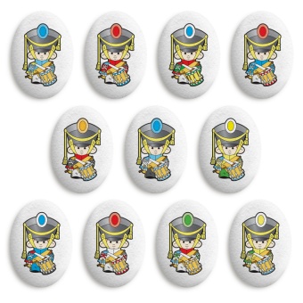 Сахарные фигурки Медальоны Солдатики, 35х25 мм, 300шт tp79743