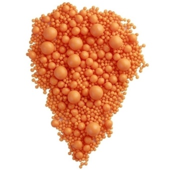 Драже зерновое взорванные зерна риса в кондит.глаз.Оранжевый микс №138