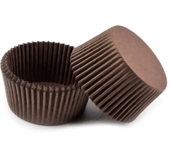 Капсула бумажная круглая 50х30 мм какао (туба 2000 шт.) 68216