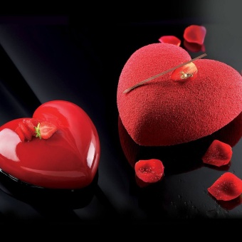 Форма силиконовая Сердце+вырубка TIAMO (1 шт)