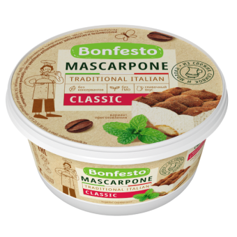 Сыр Маскарпоне 0,5кг/шт 6шт/кор Bonfesto