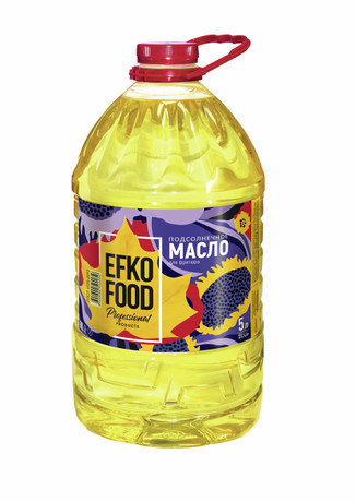 Масло подсолнечное рафинированное дезод. EFKO FOOD Professional для фритюра, 5л Масло подсолнечное рафинированное дезод. EFKO FOOD Professional для фритюра, 5л
